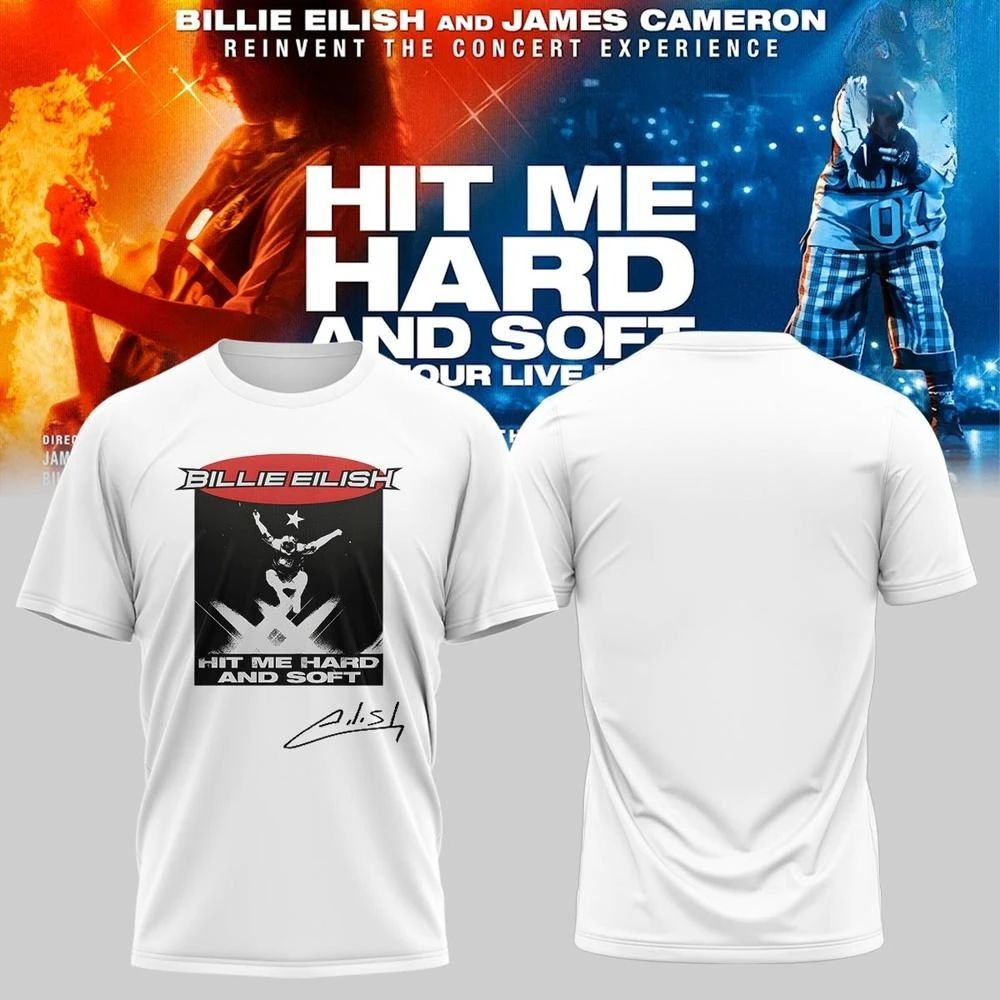 Billie Eilish Hit Me Hard and Soft The Tour 2026 T-Shir Cartoon Graphic Tee Fans Collectible Men Women and Kids Short Sleeve Top