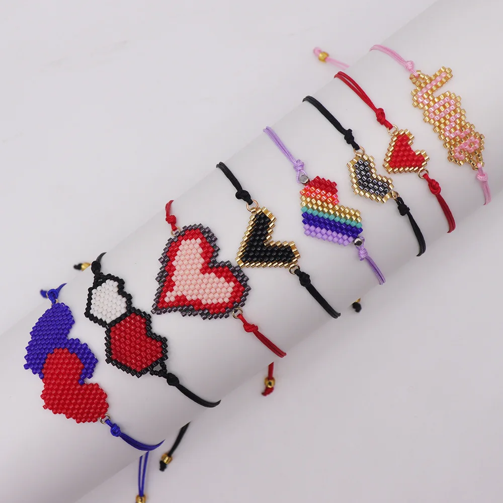 European and American cross-border new color matching love miyuki bracelet bohemian handmade beaded bracelet women