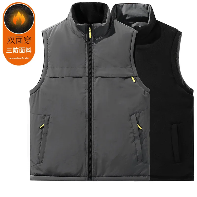 

New winter and autumn style waterproof and warm men's work jacket, reversible for tourists and volunteers, casual jacket