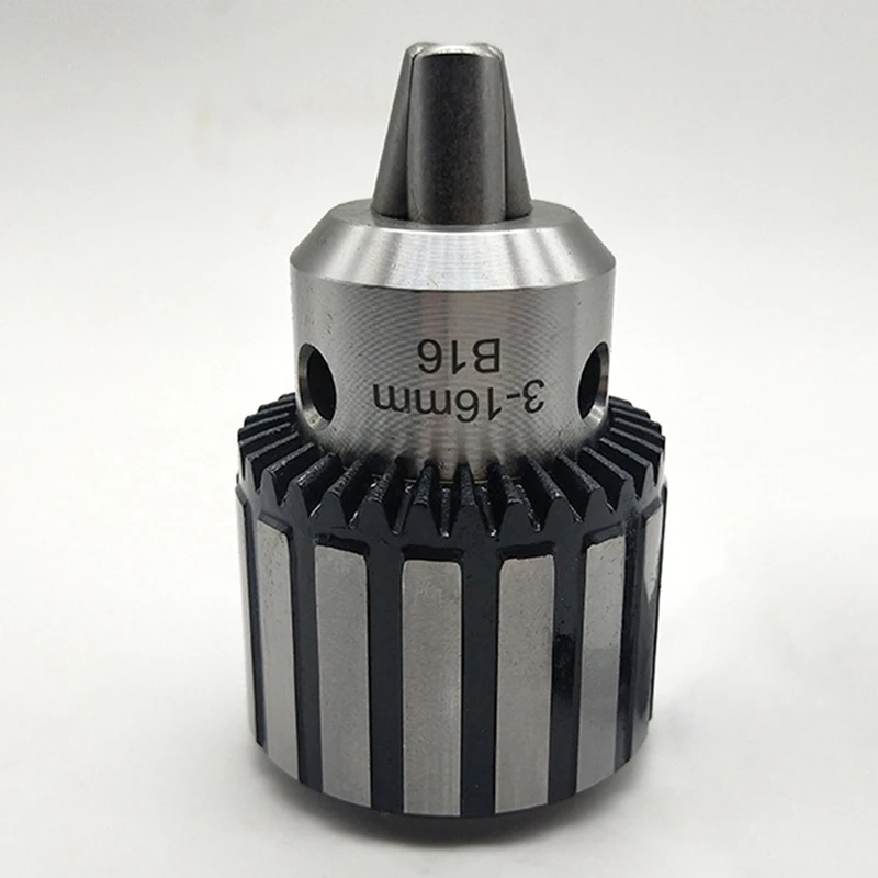 B62B B18 Steel Shell Taper Drill Chuck 3-16mm Spanner Chuck Heavy Duty Metal Swivel Clamp Non-Thread Rotary Drill Chuck