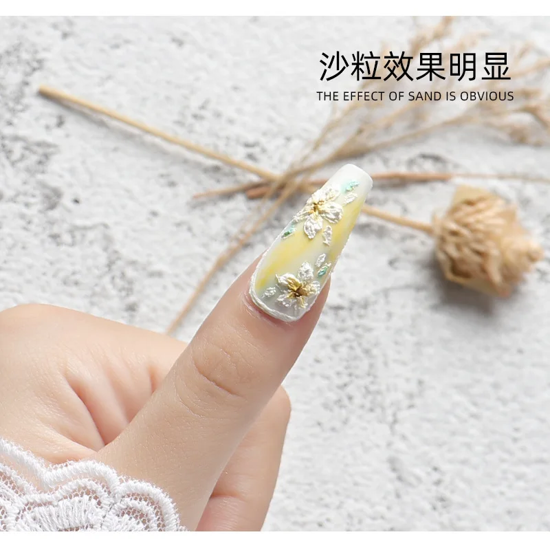 8Ml Thạch Cao Gel Móng Tay 3D Cát Họa Tiết Ngâm Tắt Thạch Cao Keo Dán Chuyên Nghiệp Dầu Bóng Sơn Mài Vẽ Keo Dán Móng Nghệ Thuật trang Trí