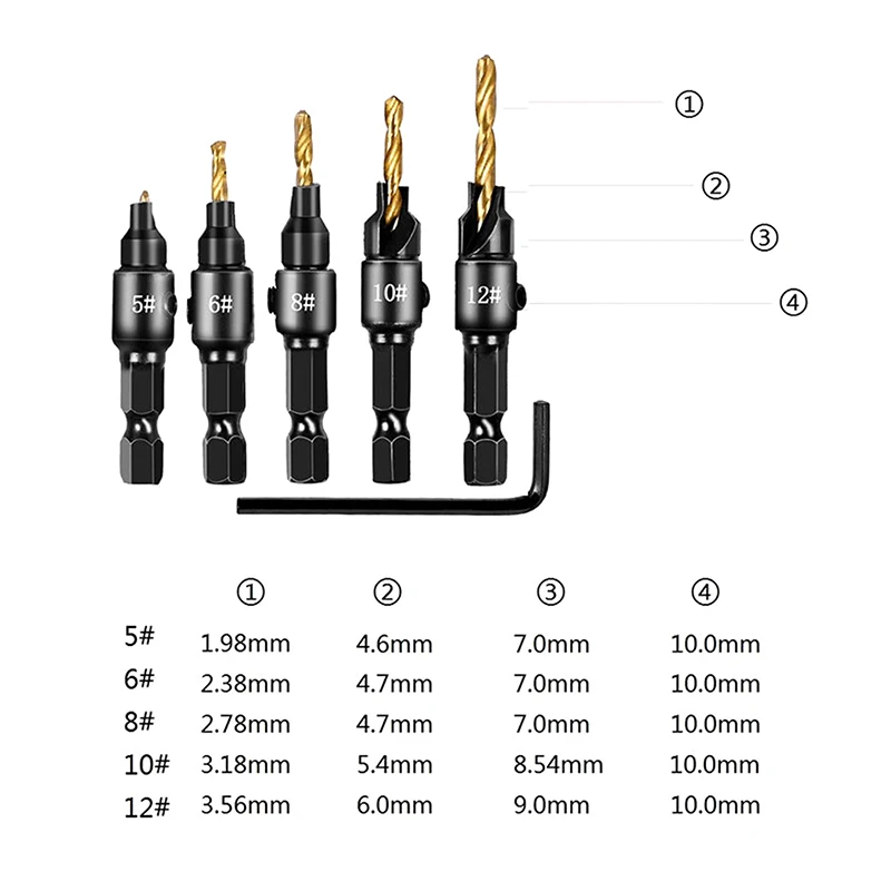 15 قطعة مقبض دائري برميل/مخلب نوع سدادة خشبية الحفر ، مثقاب غاطسة ، فتاحة ثقب النجارة التوسيع مثقاب الخشب إزالة والقطع
