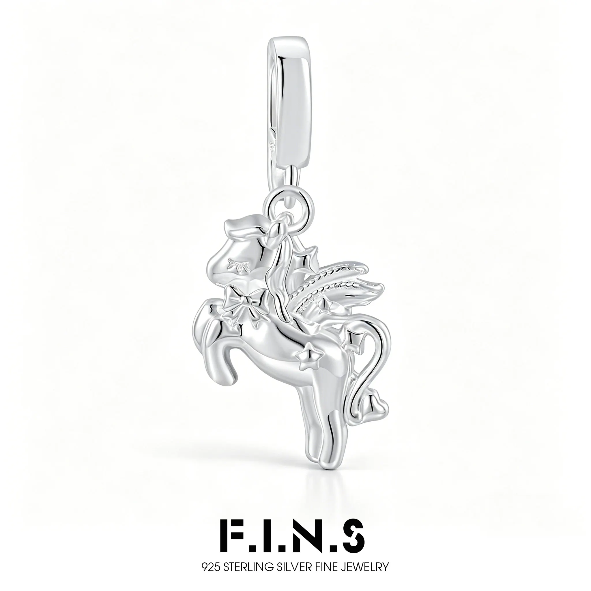 

F.I.N.S Original 925 Sterling Silver Flying Horse Charms Bead Dangle For Women Fit Bracelet Necklace Fine DIY Birthday Jewelry