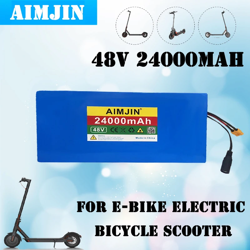 

New 48V 24000mAh 13S6P Li-ion Battery Pack 2000W Citycoco Motorized Scooter Battery Built In 50A BMS+54.6V Charger