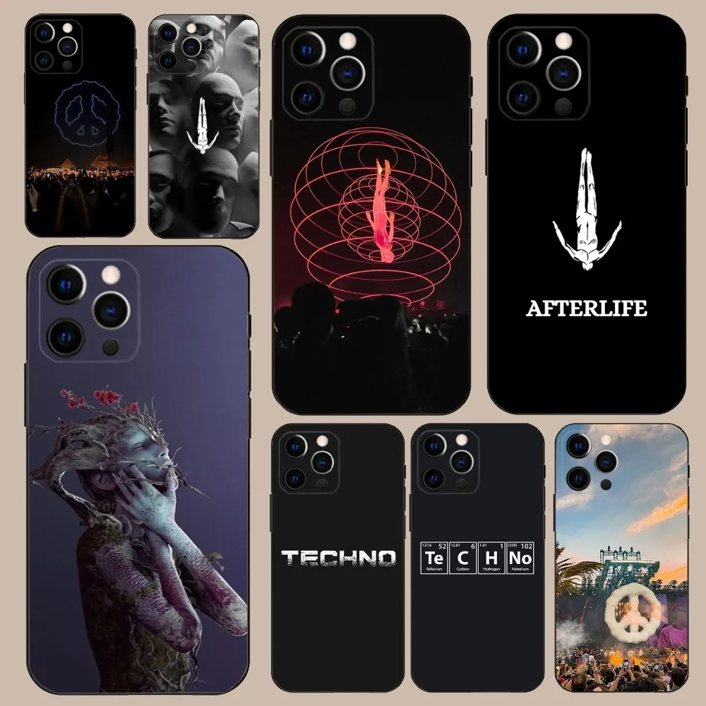 A-Afterlife Tulum 2024 Techno Phone Case For iPhone 16,15,14,13,12,11,Pro,X,XS,Max,XR,Plus,Mini Soft Black Cover