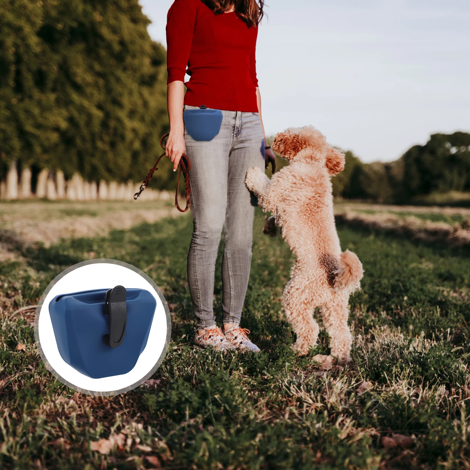 

Premium Dog Treat Pouch Snack Bag Pet Food Carrier Silica Gel Training Walking Trainers Fine Craftsmanship Weather