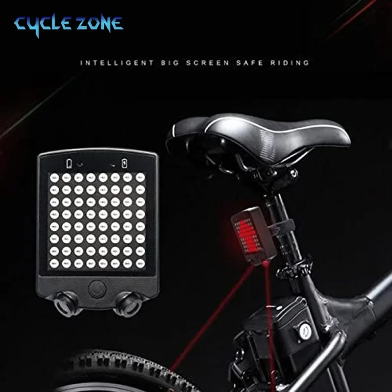 Bike Wireless Warning Tail Light Bike Turn Signal for Bicycle Tail Light Remote Bicycle Lights LED USB Rechargeable Bicycle Lamp