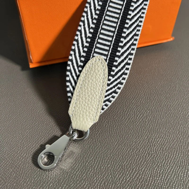 Adjustable 5cm Canvas Shoulder Strap Widened Woven Leather Hand-Sewn Wax Line Herbag Evelyn Replacement