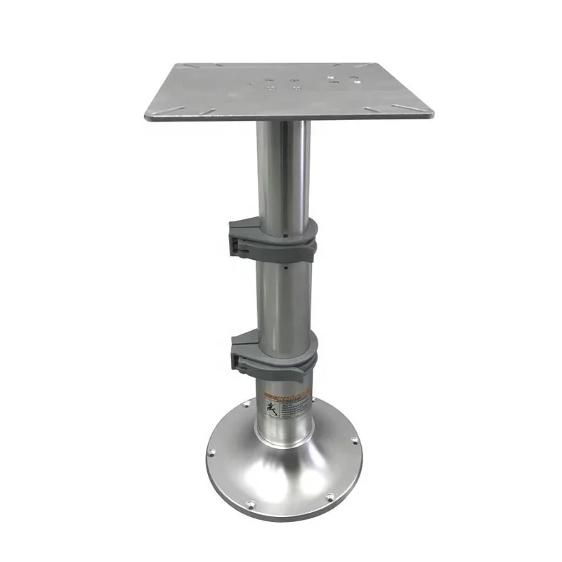 3-Stage Gas Lift Adjustable Aluminum Boat Table – Marine Pedestal Table for Yacht & RV