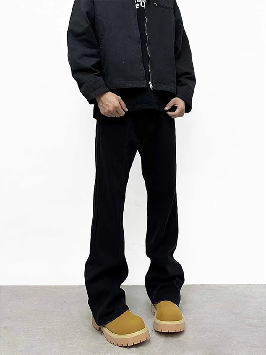 

Cleanfit Bla Fce Lined Bootcut Jeans Men's Autumn Winter Straight Leg Slimming Trousers High Street Sle Jeans