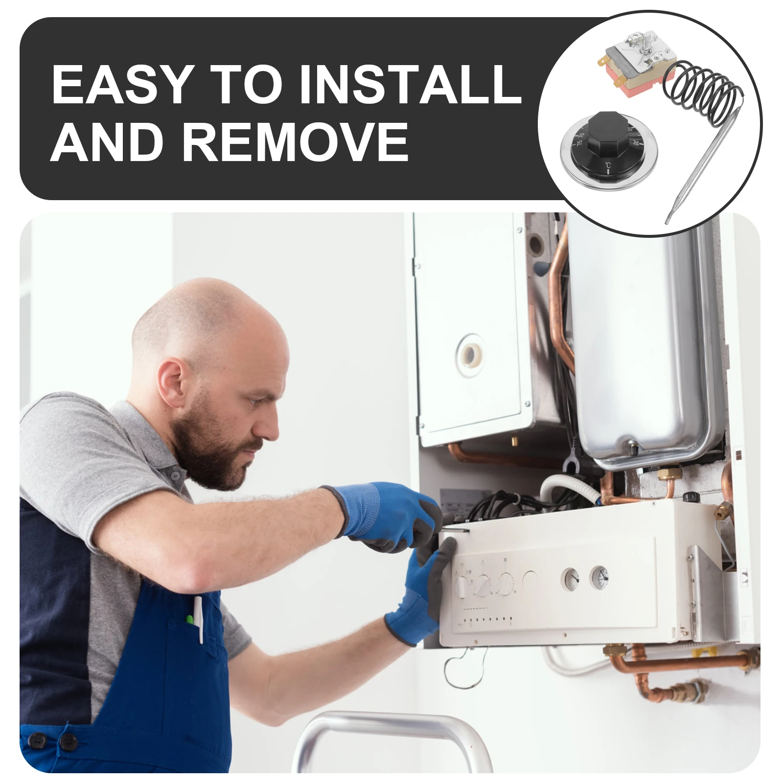 

Mechanical Temperature Controller 16a Adjustable Thermostat Protection Function Oven Fryer Stove Thermostat Capillary