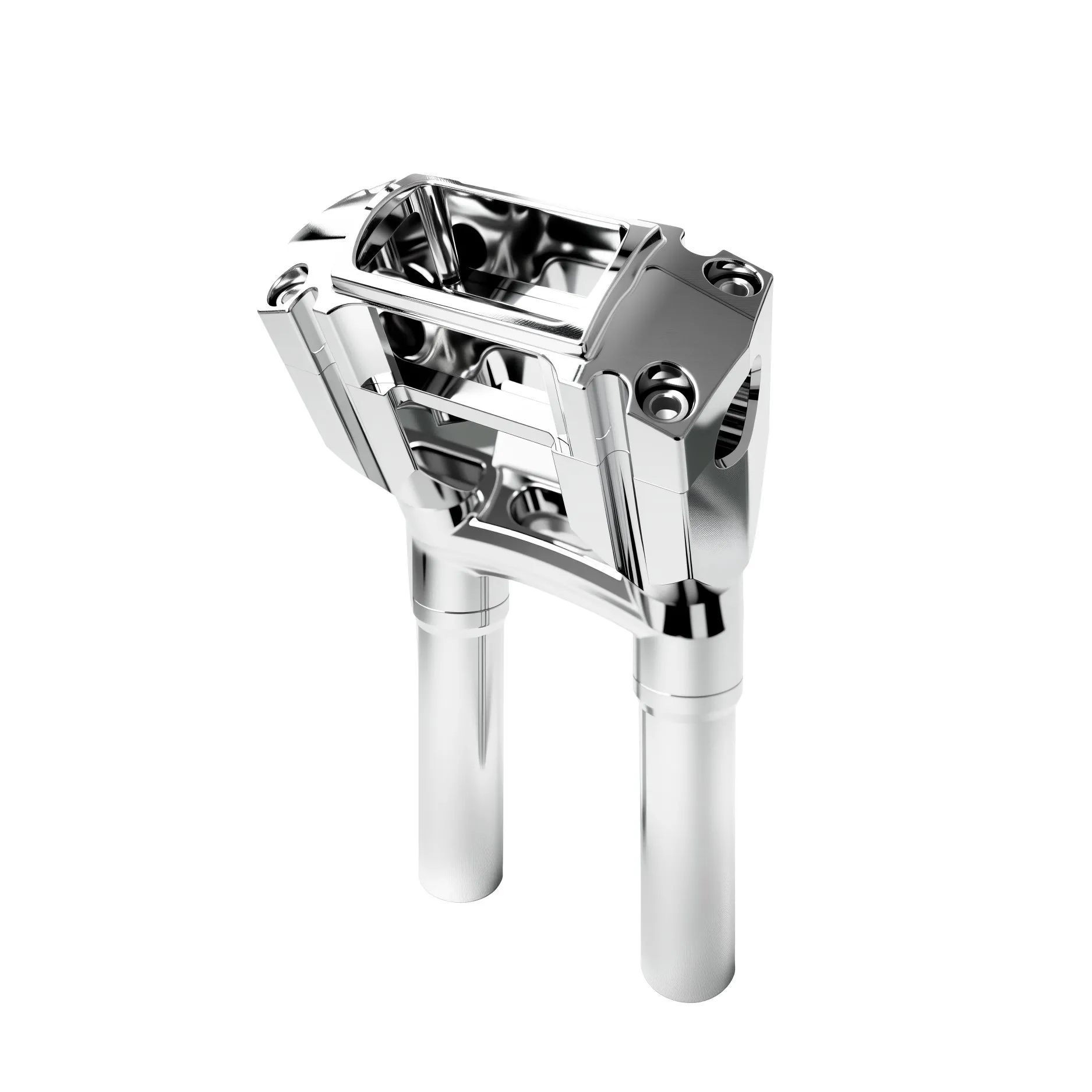 

CNC Pull-Back Riser Handlebars with Instrument Panel Mount for 2018-later Softail Street Bob and Low Rider ST Models