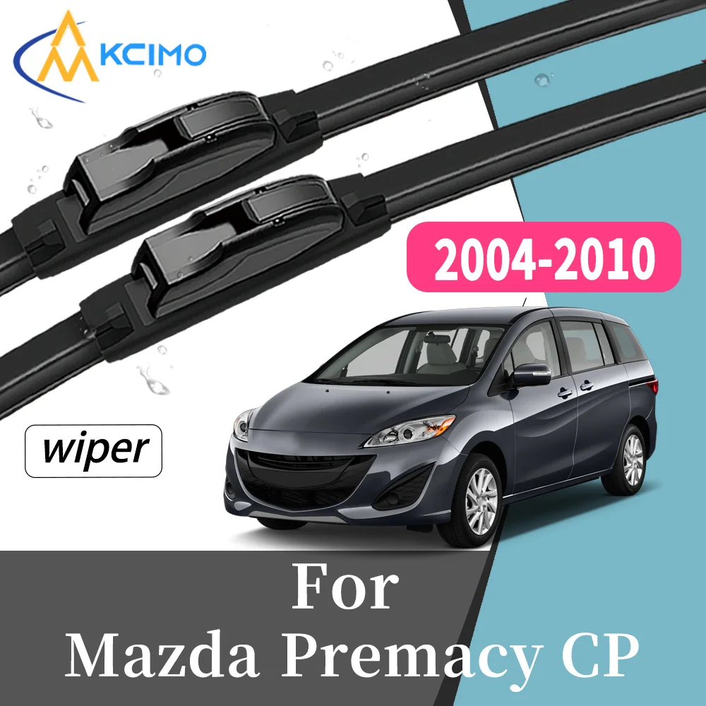 

2Pcs High Performance Front Windscreen Wiper Blades For Mazda Premacy CR 2004-2010 Long Lifespan Windshield Replacement Kit