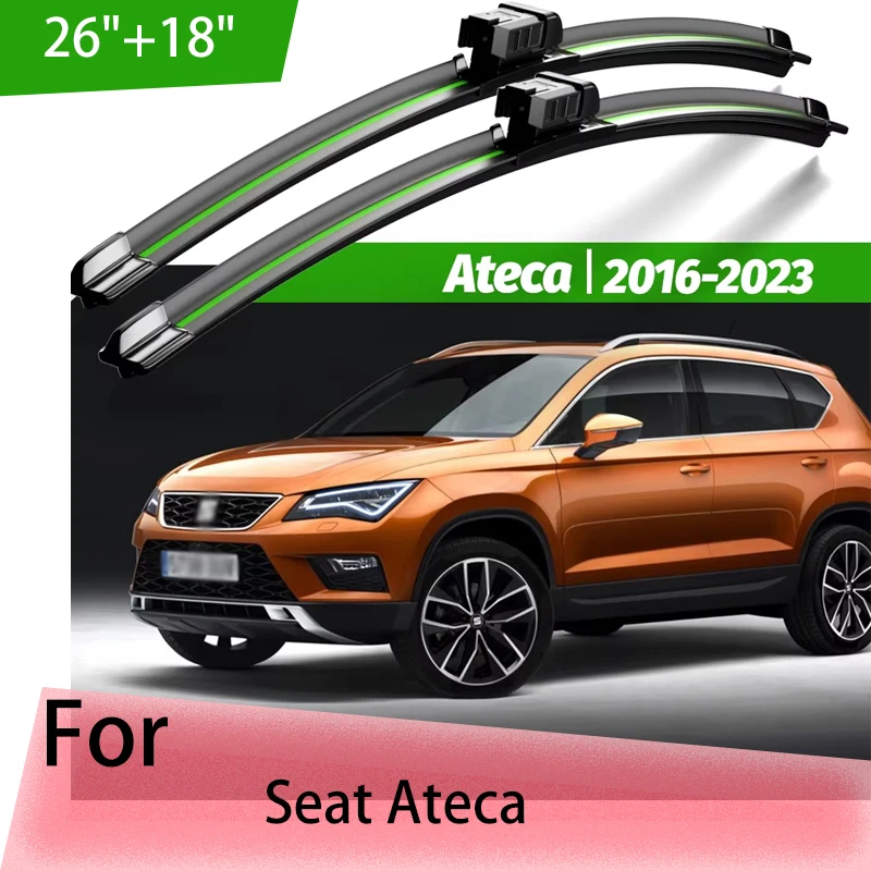 

Wiper Front Wiper Blades For Seat Ateca 2016 - 2023 2022 2021 Windshield Windscreen Window Brushes 26"18" Accessories
