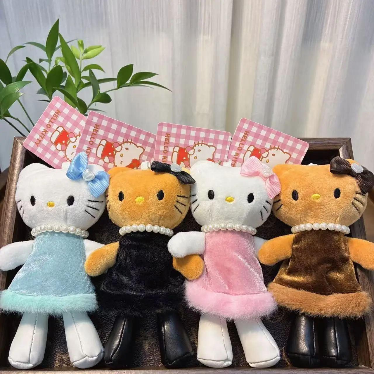 LLavero de muñeco de peluche de gatito de piernas largas de dibujos animados, juguete, mochila, colgante, llavero, figura de muñeca, regalo para niñas y mujeres