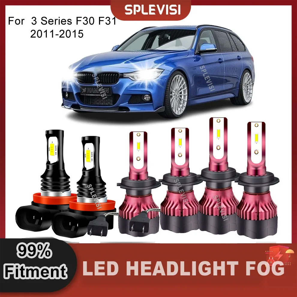 Car Led White Xenon Hid Headlight High Low Beam Fog Light Bulbs For BMW 3 Series F30 F31 2011-2015 1 Series E88 2007-2013