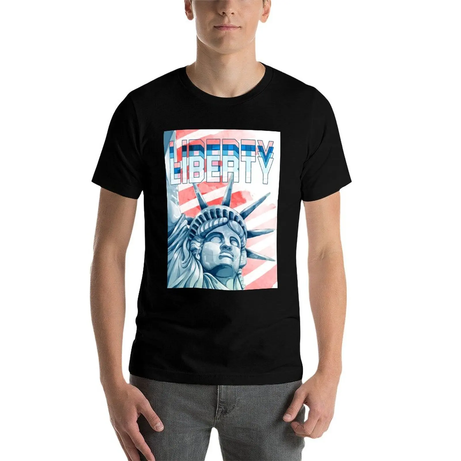 

Statue Of Liberty T-Shirt man t shirt summer man t shirts cotton T-Shirt