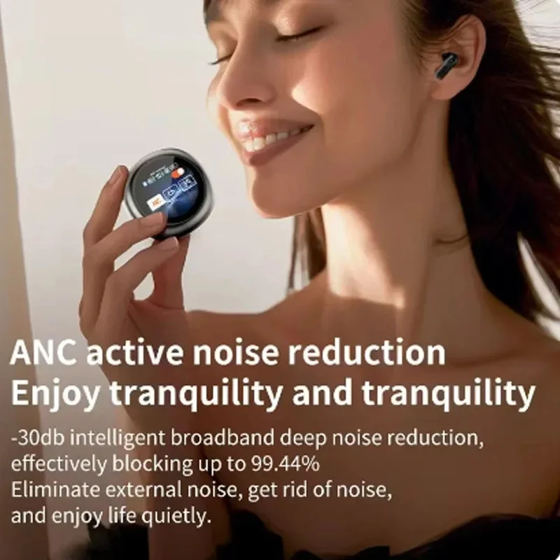 كول بلوتوث ياربود TWS سماعة ANC ENC شاشة تعمل باللمس الأذن براعم الفيديو التبديل الضوضاء تقليل SMS دفع سماعة لشاومي آيفون 17