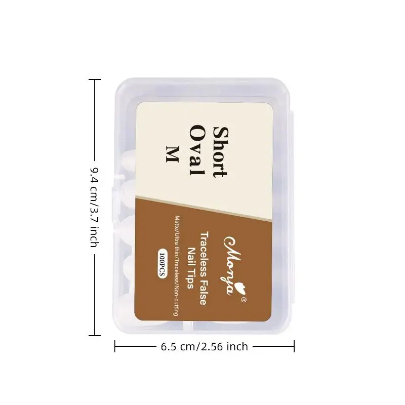 100 Pz/scatola Unghie Finte NESSUN Lucidatura Nessuna Traccia Demal Press On False Punte Del Chiodo Sottile Per L'estensione Casa FAI DA TE