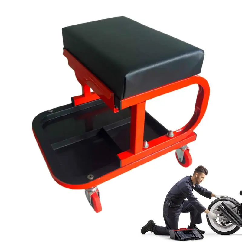 Car Repairing Stool Multifunctional Garage Seat Car Repair Mechanic Tools Tray With Drawer Auto Maintenance Work Chair Special