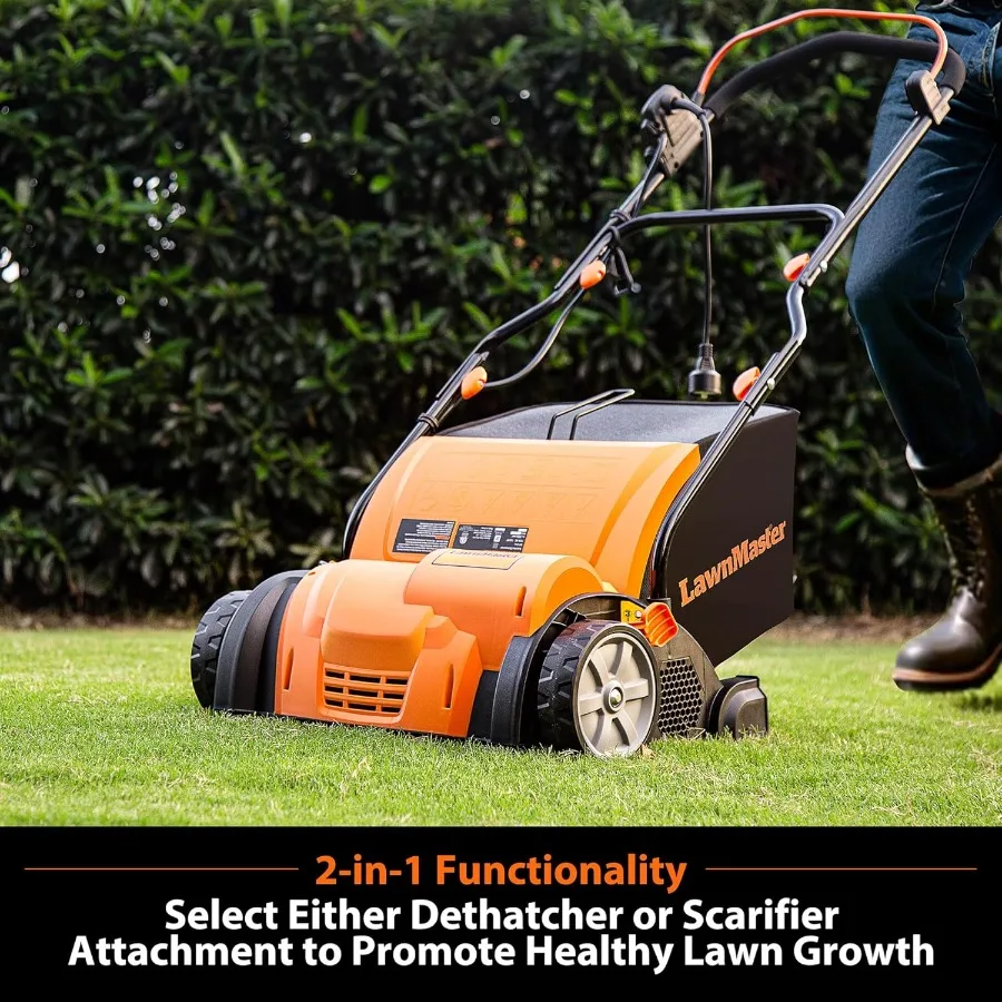 GV1314 كهربائي 15 بوصة 13 أمبير Dethatcher و Scarifier لصيانة العناية بالعشب أداة كهربائية عالية الكفاءة مع Ti قابل للتعديل #2