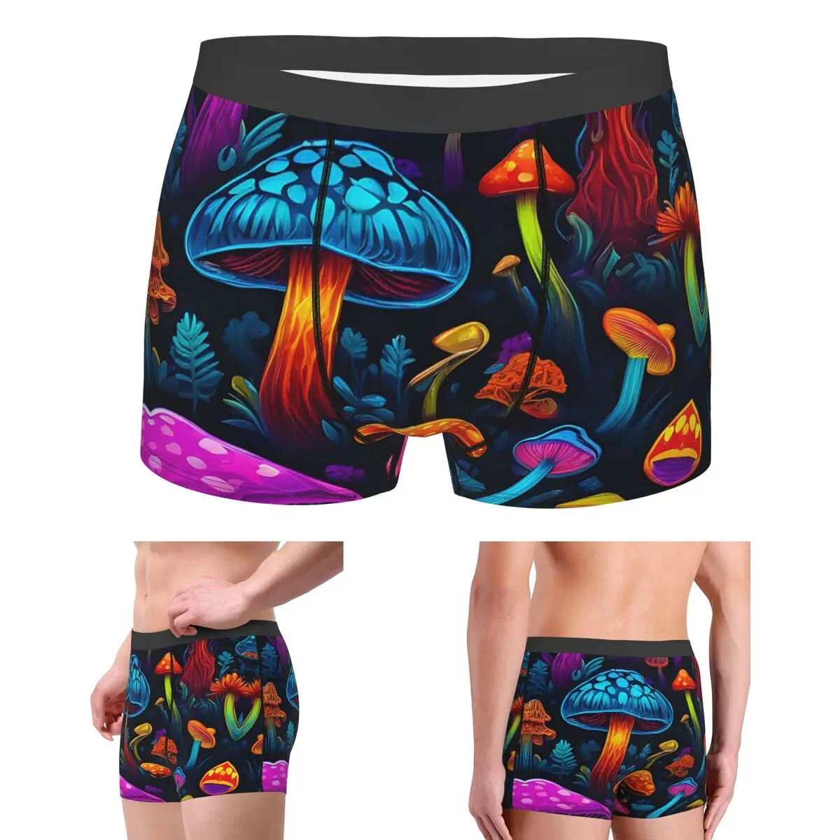 

Boxer Underpants Shorts Psychedelic Magic Mushrooms Print Lava Panties Men Soft Underwear for Homme Man Boyfriend Gifts
