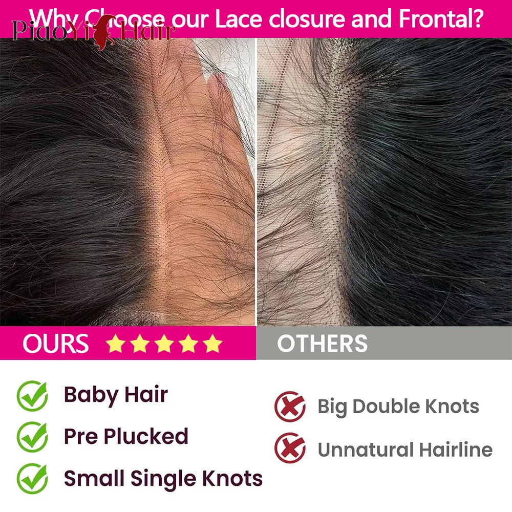 مستقيم 13x6 13X4 HD الدانتيل أمامي البرازيلي الشعر البشري قبل قطعها 4x4 5x5 6x6 الدانتيل الشفاف 2x6 Hd الدانتيل إغلاق الشعر البشري