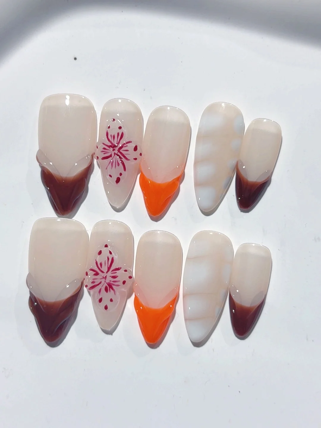 

French Smudged Intellectual Style Fashionable Wearable Manicure (D380)