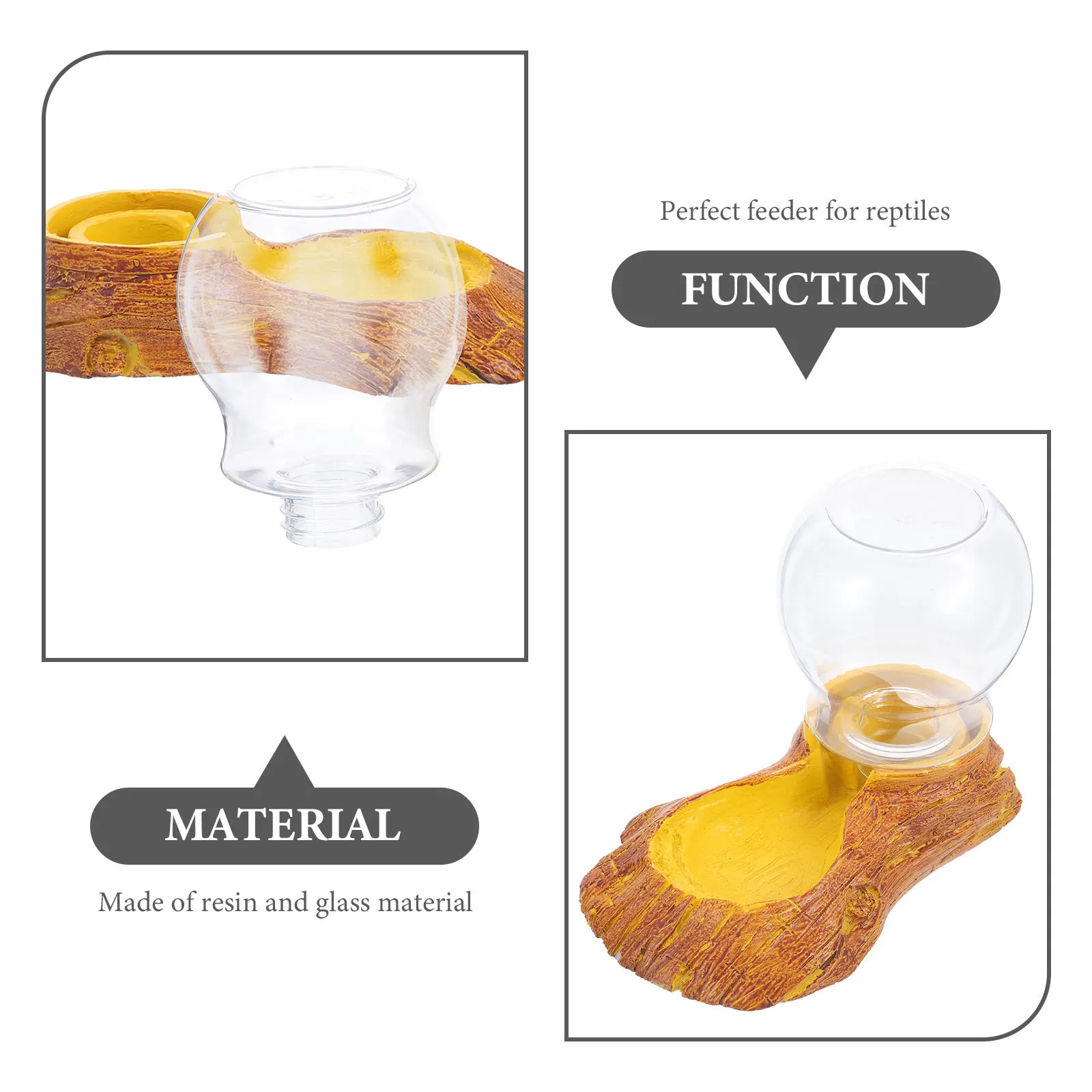 

1Set Reptile Water Feeder Sturdy Water Container Convenient Drinking Tool for Reptiles Like Lizards Geckos Turtles Reptile