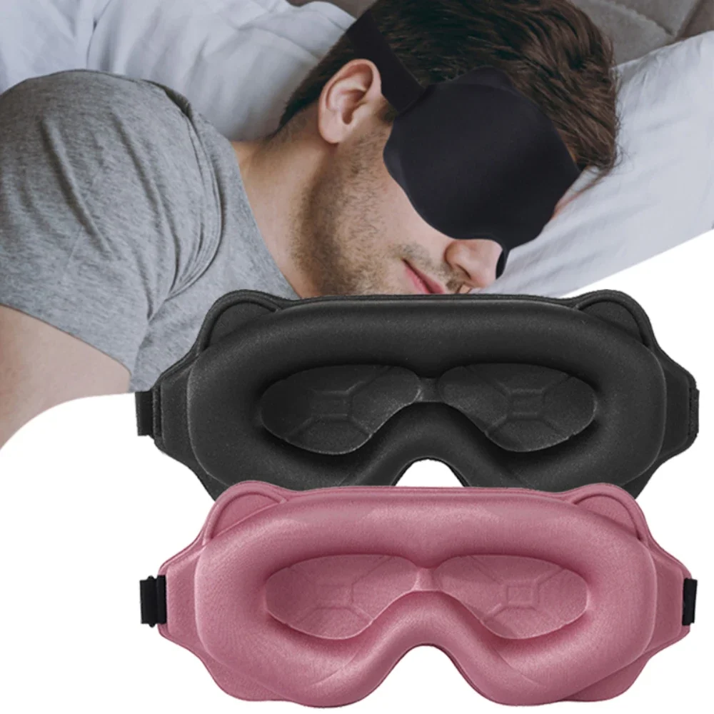 

3D Sleeping Mask Block Out Light Soft Padded Sleep Mask For Eyes Slaapmasker Eye Shade Blindfold Sleeping Aid Face Eyepatch Mask