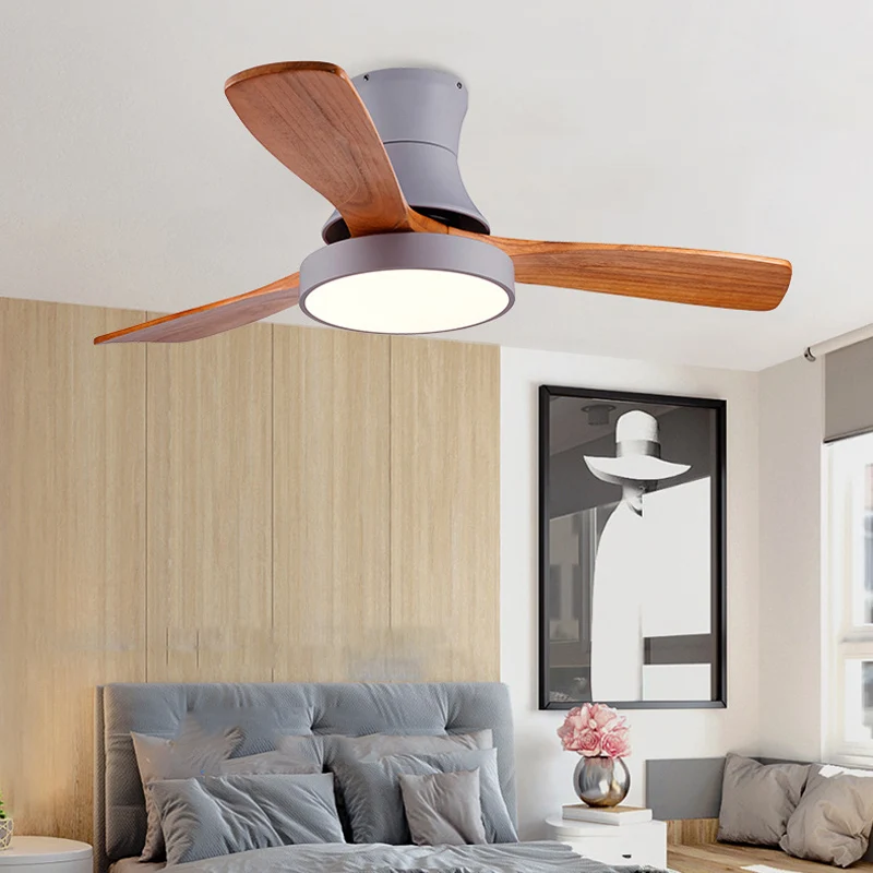 Low Floor Modern Ceiling Fan With Led Light Ceiling Light Fan Ceiling Fans With Lights Led Fan Lamp Remote Control