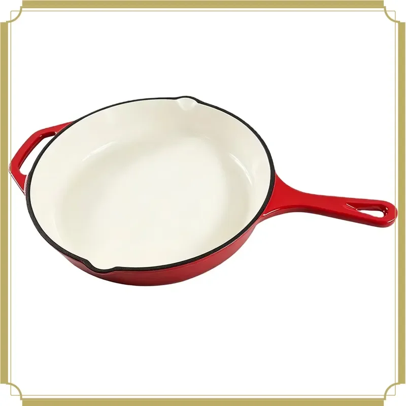 Hot Sale Colorful Kitchen 5 Pcs Enamel Cooking Pot Cast Iron Enamel Die Cast Iron Shallow Casserole Pans