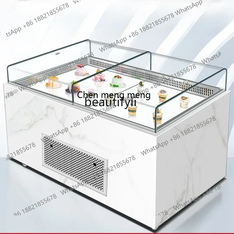 Z189   Open Sandwich Cabinet Slide Type Cake Counter Dessert Display Cabinet Refrigerated Fresh Cabinet