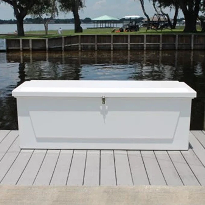 Fiberglass Marine Pontoon Dock Storage Box Gelcoat Waterproof Fiberglass Dock Storage Box