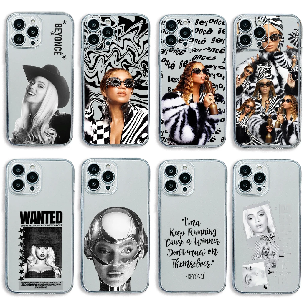 Beyonces Renaissance Singer Phone Case For iPhone 15 14 13 12 11 Mini Pro Max X XR XSMax 6S 6 7 8 Plus SE20 Transparent Cover