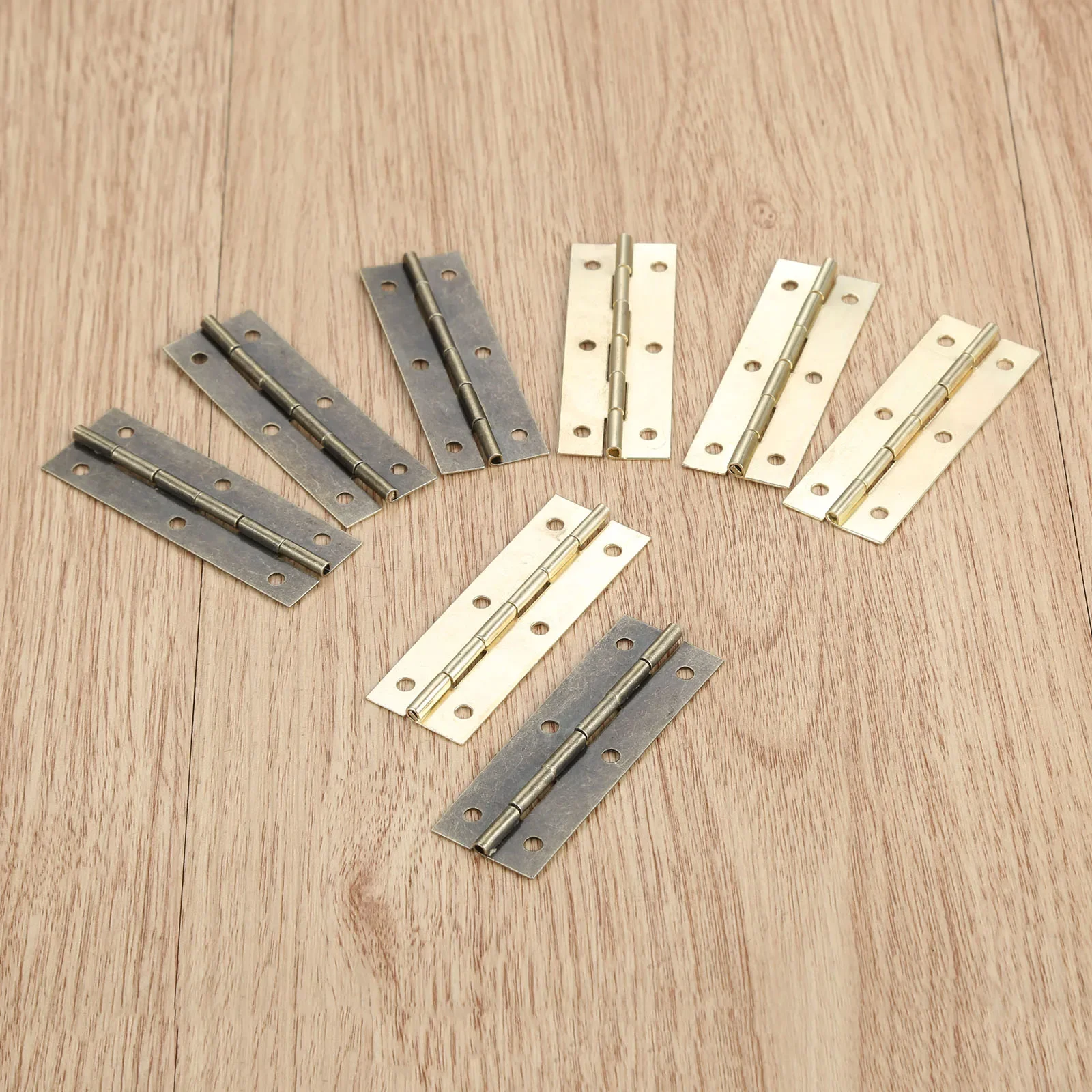 4Pcs Cabinet Hinge 6 Holes Decor Furniture Decoration Vintage Wooden Box Door Vintage Jewelry Chest Cabinet Hinge 60*20mm