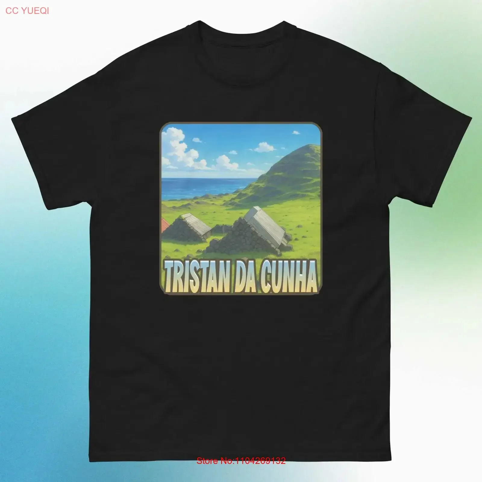 Tristan da Cunha South Atlantic Design 3  T Shirt vintage Washed homme graphic Stylish Versatile Stretched Casual streetwear