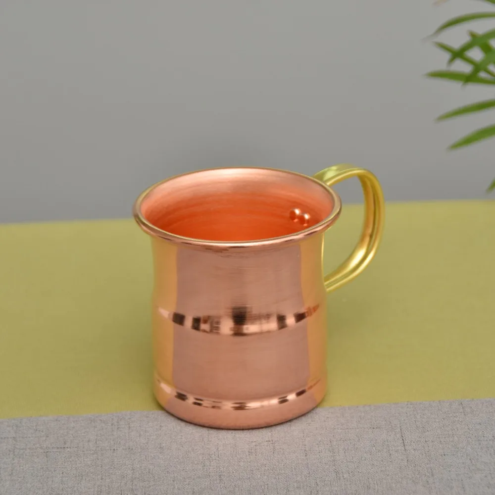 Thickened Pure Copper Cup Cold Color Changing Mug 260/350ml Thermochromic Drink Cup for Home Bar Party