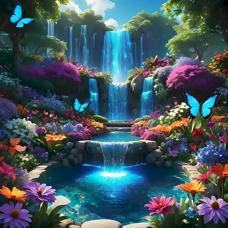 

GATYZTORY Waterfall Painting By Numbers Acrylic paints Diy Making Kits Scenery Craft Supplies For Adults Canvas Painting