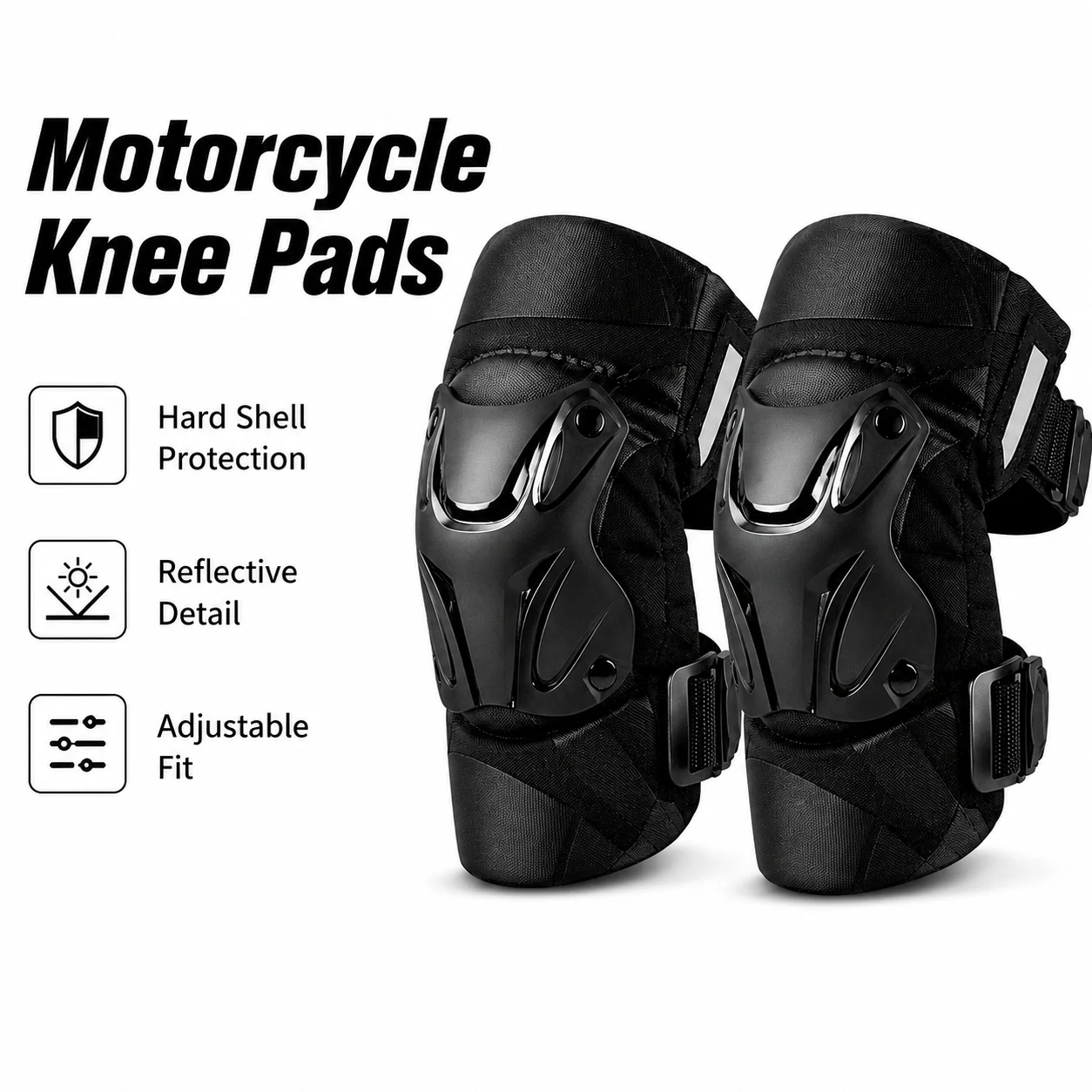 Motorcycle Knee Pads Protective Gear Motocross Knee Protector Reflective Racing Guards For Riding Cycling Outdoor Safety Equipme