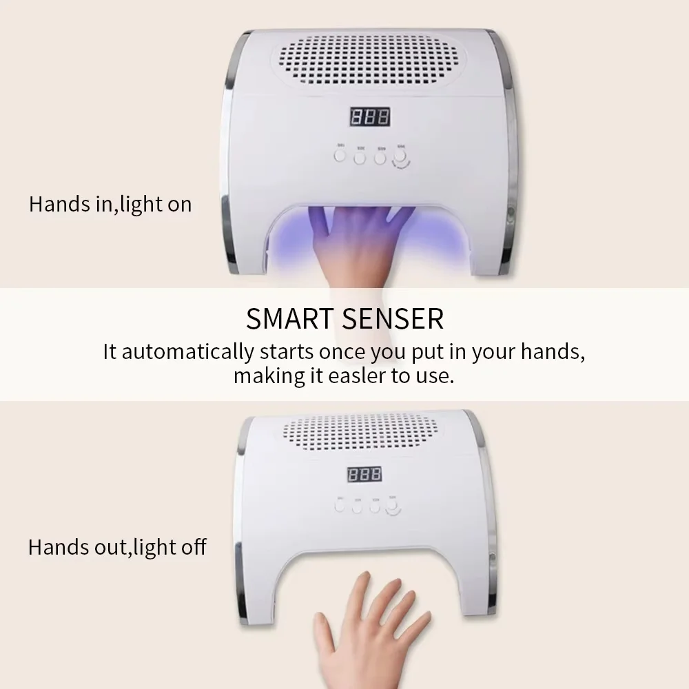 nail vacuum cleaner phototherapy machine quick-drying nail lamp dust removal phototherapy integrated machine，nail lamp