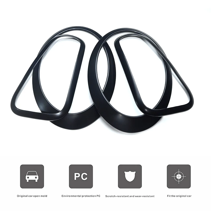 For MINI Cooper S R50 R52 R53 Black Car Headlight Head Tail Light Rear Lamps Frame Rings Cover Stickers Exterior Accessories