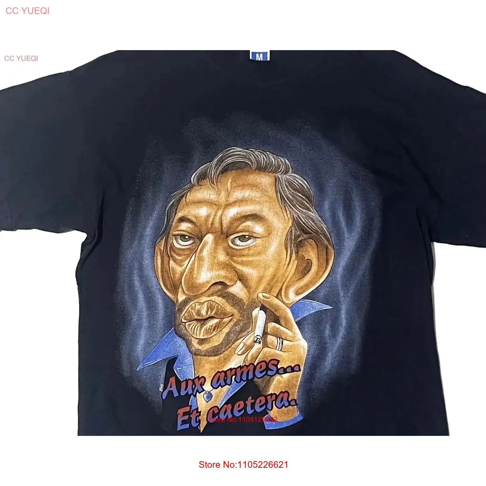 Vintage Serge Gainsbourg Aux Armes Et Caetera T Shirt Made in France 1992 Size M vintage Washed Casual streetwear fashion