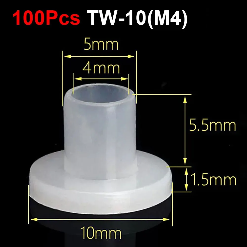 100Pcs M3-M20 T-Shaped Nylon Washer Concave Convex T-Type Step Plastic Step Gasket Nylon Plastic Insulation Spacer