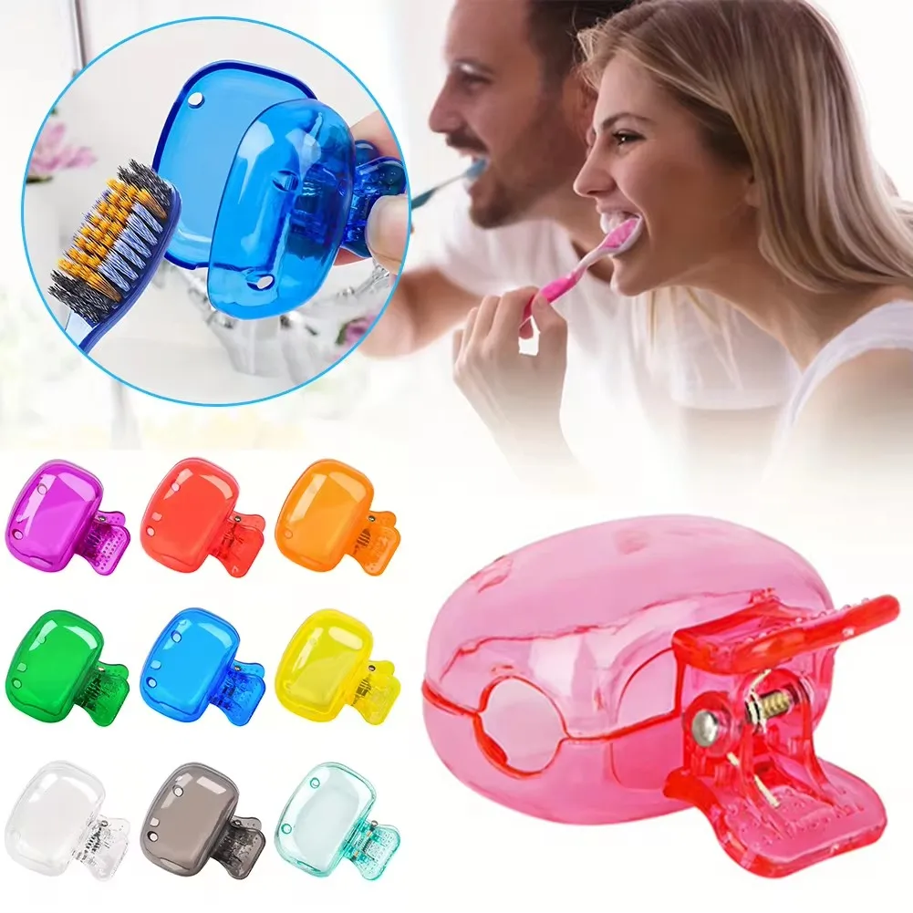 1/3/5/8PC Toothbrush Head Cover Clips Toothbrush Protector Cap Brush Pod Case Protective Travel Portable Plastic Clip