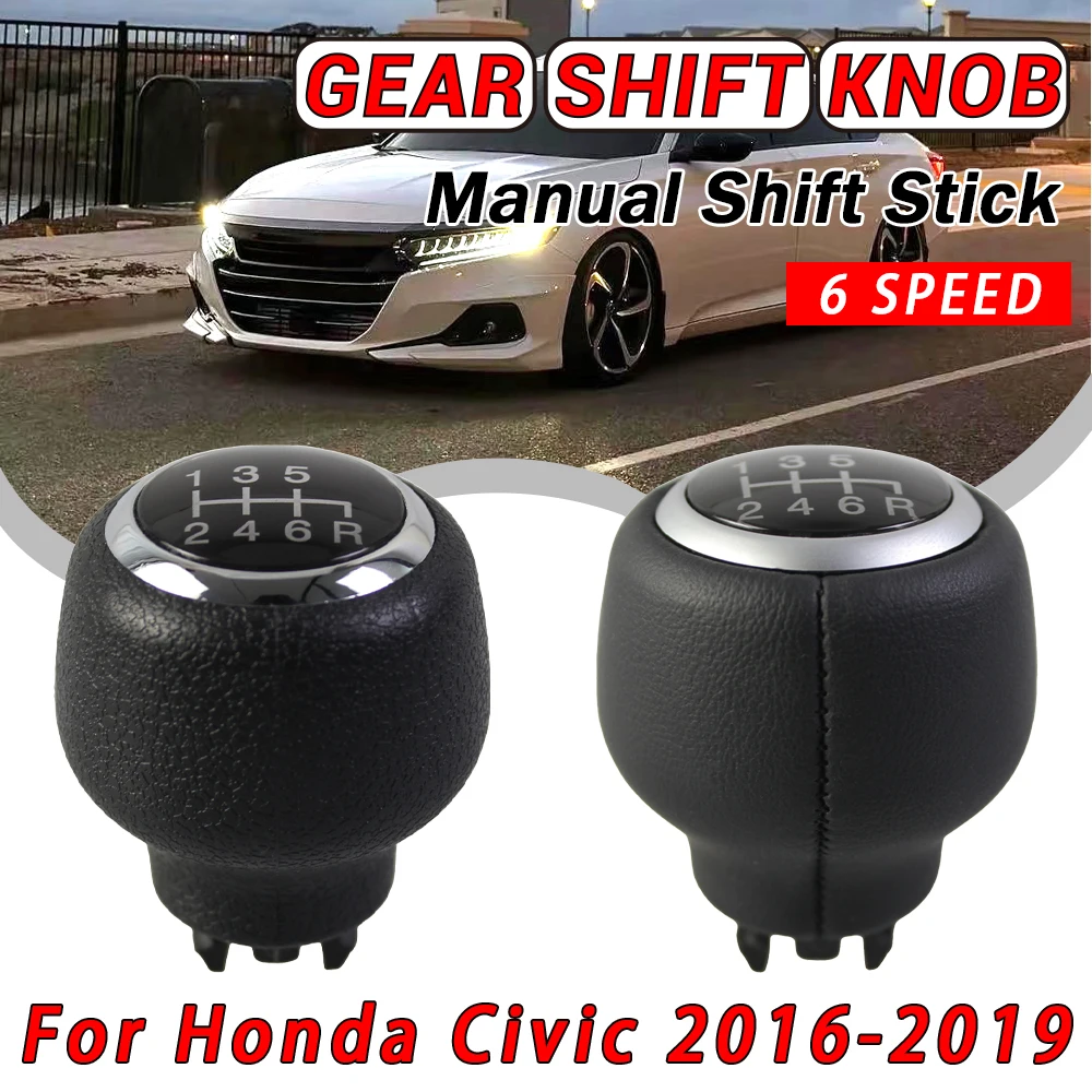 Neues Produkt 6-Gang-Schaltknauf für Honda Civic 2016 2017 2018 2019 54102-TBA-L02ZB Autozubehör.
