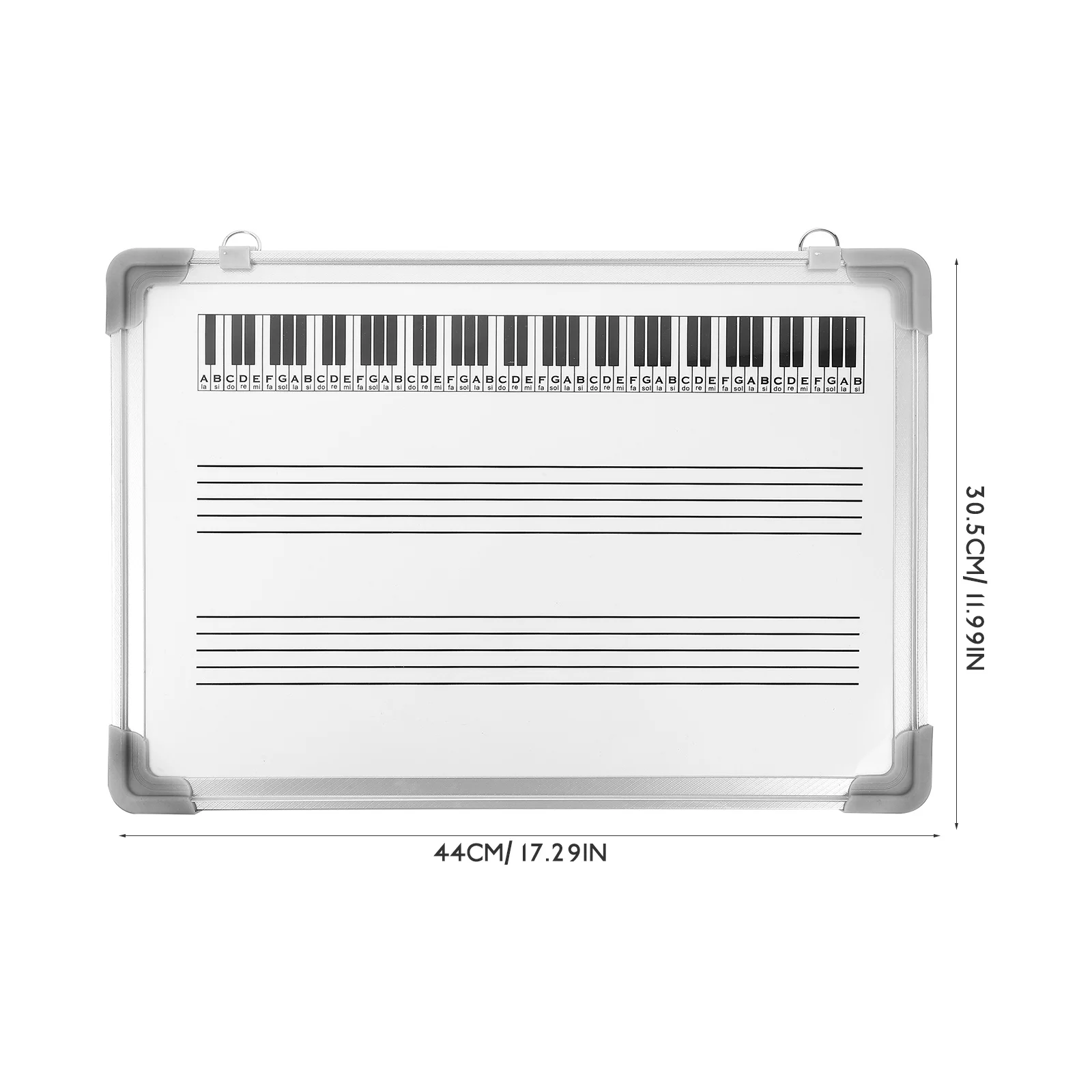 1Pc Double Sided Music Whiteboard Staff Dry Erase Board Teaching Aid Musical Notes Write Whiteboard School Educational Tool