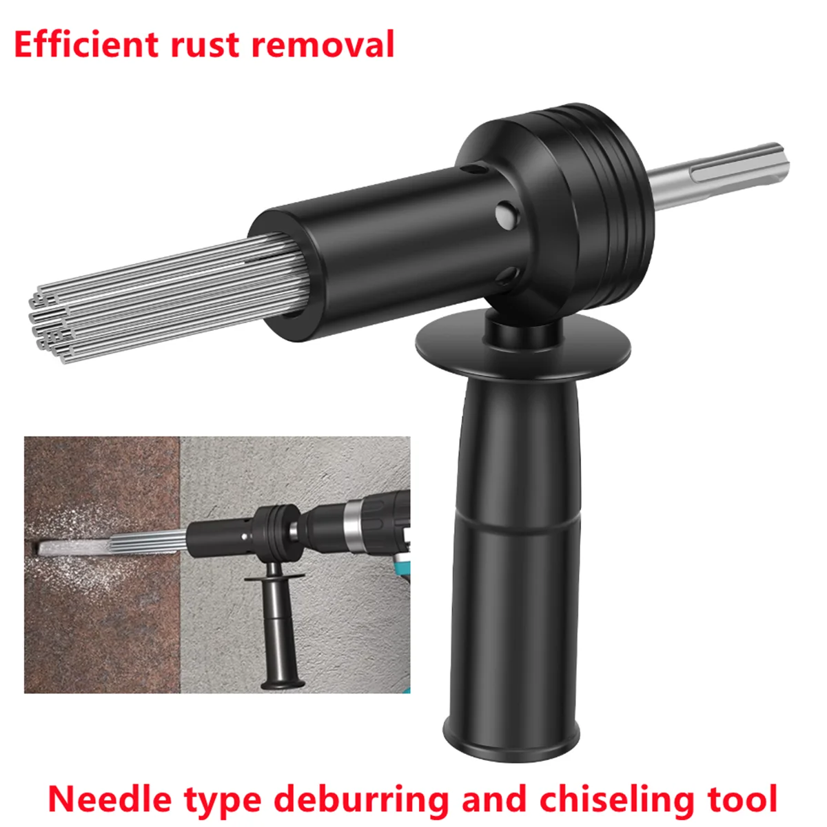 

SDS Plus Электрический молоток, игольчатый адаптер для скалера, эффективное удаление ржавчины для удаления ржавчины, установки бетонной плитки