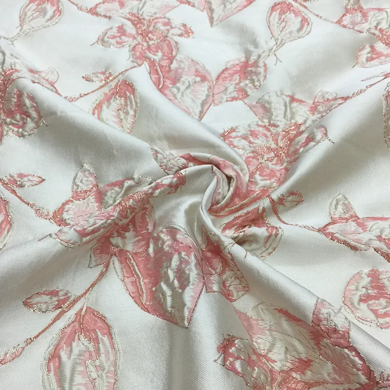 

European Gold Silk Three-dimensional Yarn-dyed Jacquard Fabric Spring and Summer Dress Windbreaker Tutu Skirt Clothing Material