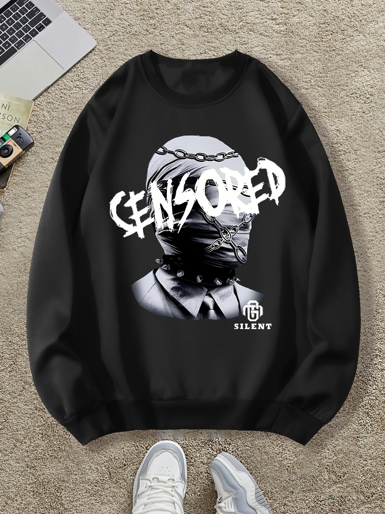 

Осенне-зимняя мужская и женская спортивная толстовка с длинными рукавами и модным принтом в стиле ретро, повседневная и свободная уличная одежда